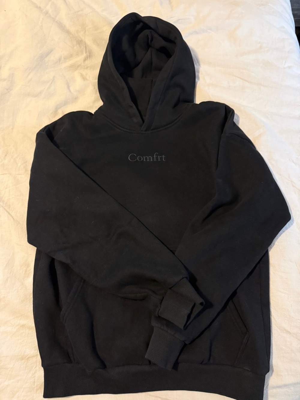 Comfrt Black Hoodie -Unisex Pullover Hoodie